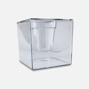 آکواریوم دوزیست پلی کربنات ابعاد 15x15x15 سانتی‌متر ضخامت لایه 0.5 میلی‌متر پایه پلاستیک