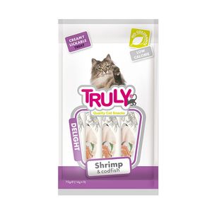 بستنی گربه ترولی مدل  shrimp & codfish وزن 70 گرم بسته 5 عددی