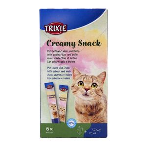 بستنی گربه تریکسی مدل طعم مرغ و ماهی وزن 15 گرم بسته 6 عددی
