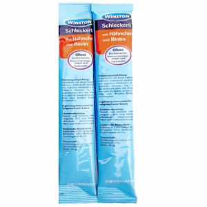 بستنی گربه وینستون مدل hahnchen & biotin وزن 30 گرم بسته 2 عددی