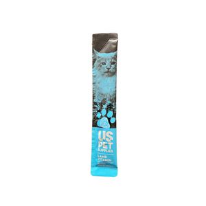 بستنی گربه یو اس پت مدل cream cat treats با طعم بره وزن 17 گرم