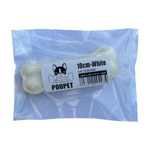 تشویقی استخوان سگ پوپت مدل white bone 10cm وزن 35 گرم