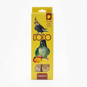 تشویقی استیکی پرندگان کوکو مدل prestige sticks با طعم میوه‌های استوایی مخصوص عروس هلندی و طوطی‌سانان