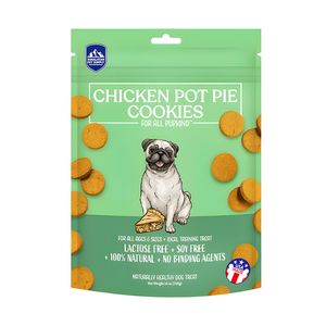 تشویقی بیسکوئیتی سگ هیمالین مدل pot pie cookies طعم پای مرغ وزن 396 گرم
