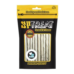 تشویقی سگ اس پی مدل rawhide stick d155 وزن 85 گرم بسته 12 عددی