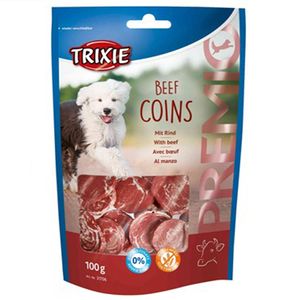 تشویقی سگ تریکسی مدل beef coins وزن 100 گرم