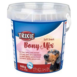 تشویقی سگ تریکسی مدل soft snack bony mix وزن 500 گرم