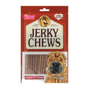 تشویقی سگ جرکی چیوز مدل chicken liver وزن 70 گرم