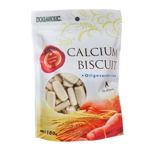 تشویقی سگ داگولیک مدل calcium_biscute وزن ۱۸۰ گرم