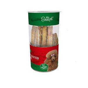تشویقی سگ سویل پت مدل scalp twisted dog snack دورپیچ اسکالپ وزن ۱۰۰ گرم بسته 4 عددی