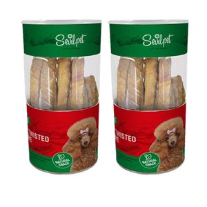 تشویقی سگ سویل پت مدل scalp twisted rib bone وزن 85 گرم بسته دو عددی
