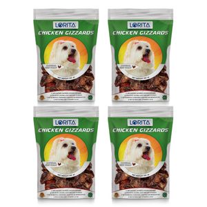 تشویقی سگ لوریتا مدل dried chicken gizzards وزن 100 گرم مجموعه 4 عددی