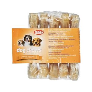 تشویقی سگ نوبی مدل dog chews 12cm طعم گوشت گوساله وزن 200 گرم