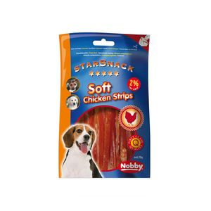 تشویقی سگ نوبی مدل soft chicken starsnack strips وزن 70 گرم