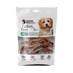تشویقی سگ هاپومیل مدل پای بوقلمون کد turkey feet xl وزن 200 گرم
