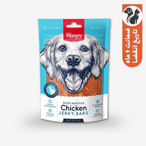 تشویقی سگ ونپی مدل chicken jerky bars با طعم مرغ وزن 100 گرم