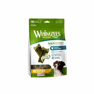 تشویقی سگ ویمزس مدل soft dog chews m طعم سبزیجات میوه‌ای وزن 420 گرم