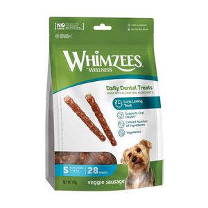 تشویقی سگ ویمزس مدل veggie sausage small طعم سبزیجات وزن 460 گرم