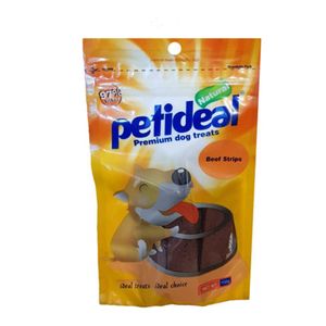 تشویقی سگ پتی دیل مدل beef strips وزن 100 گرم