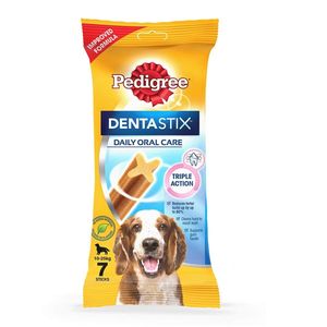 تشویقی سگ پدیگری مدل dentastix medium وزن 180 گرم
