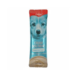 تشویقی سگ یو اس پت مدل linsen cream dog treat طعم ماهی تن و خرگوش وزن 55 گرم