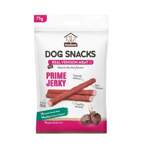 تشویقی مدادی سگ هابون مدل prime jerky گوشت گوزن وزن 75 گرم