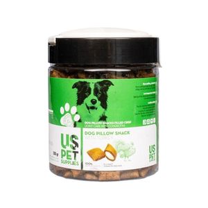 تشویقی مغزدار سگ یو اس پت مدل dog pillow snack با طعم بوقلمون وزن 200 گرم
