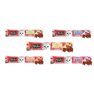 تشویقی گربه بالغ کیت کت مدل چیپسی طعم ماهی گوشت گاو مرغ و بره بسته 5 عددی