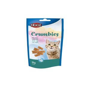 تشویقی گربه تریکسی مدل crumbies with malt وزن 50 گرم