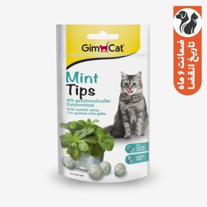 تشویقی گربه جیم کت مدل mint tips طعم نعنا وزن 40 گرم
