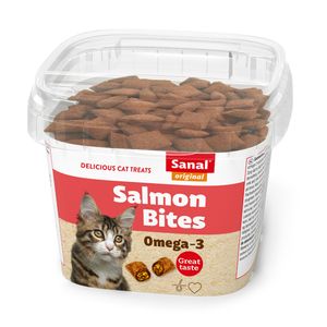 تشویقی گربه سانال مدل salmon bites وزن 75 گرم