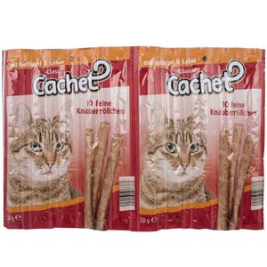 تشویقی گربه میله ای کاچت مدل  geflugel leber  بسته 10 عددی