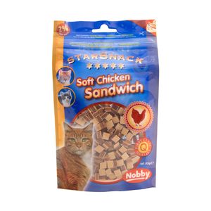 تشویقی گربه نوبی مدل chicken sandwich وزن 85 گرم