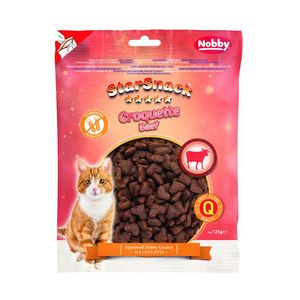 تشویقی گربه نوبی مدل starsnack croquette beef با طعم گوشت گاو وزن 125 گرم