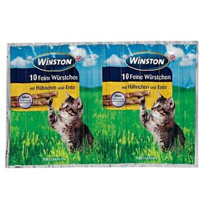 تشویقی گربه وینستون مدل hähnchen & ente وزن 50 گرم بسته 10 عددی