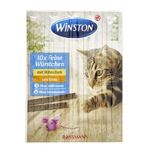 تشویقی گربه وینستون مدل mit hahnchen und ente وزن 25 گرم