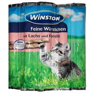 تشویقی گربه وینستون مدل mit lachs & forelle وزن 25 گرم بسته 5 عددی