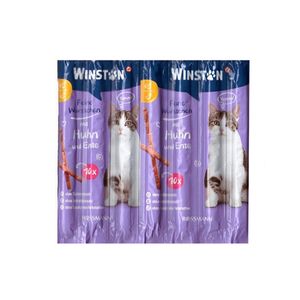 تشویقی گربه وینستون مدل مدادی با طعم مرغ و اردک   50 گرم بسته 5 عددی