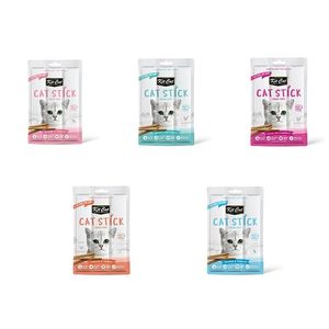 تشویقی گربه کیت کت مدل مدادی طعم ماهی مرغ و اردک بسته 5 عددی