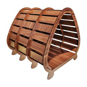 جای خواب سگ و گربه مدل لانه چوبی کد b98