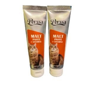 خمیر مالت گربه پرسا مدل malt paste vitamins وزن 200 گرم بسته 2 عددی