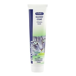خمیر مولتی ویتامین پوست و موی گربه دکتر کلادر مدل glossy coat وزن 100 گرم