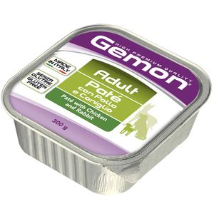 خوراک سگ جمون مدل pate adult chicken & rabbit 00513 با طعم مرغ و خرگوش وزن 300 گرم