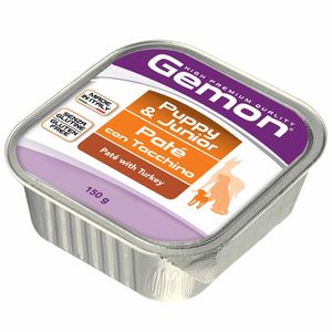 خوراک سگ جمون مدل pate puppy & junior turkey 00407 با طعم بوقلمون وزن 150 گرم