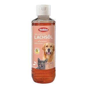 روغن مکمل سگ و گربه نوبی مدل salmon oil سالمون حجم 250 میلی لیتر