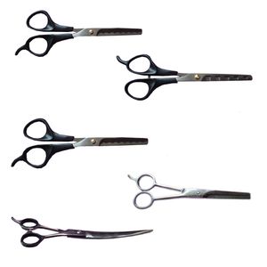 ست قیچی اصلاح موی حیوانات مدل cd 900 بسته 5 عددی