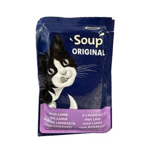 سوپ گربه بالغ فلیکس مدل soup original طعم بره وزن 48 گرم