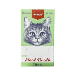 سوپ گربه بالغ ونپی مدل meat broth طعم ماهی تن بسته ۱۲ عددی