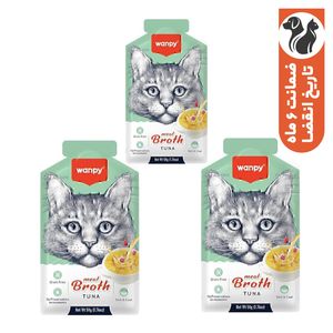 سوپ گربه بالغ ونپی مدل meat broth طعم ماهی تن وزن 150 گرم