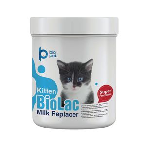 شیر خشک گربه بایو پت مدل kitten biolac super premium وزن 400 گرم